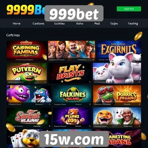 Diversidade de jogos disponíveis no 999bet